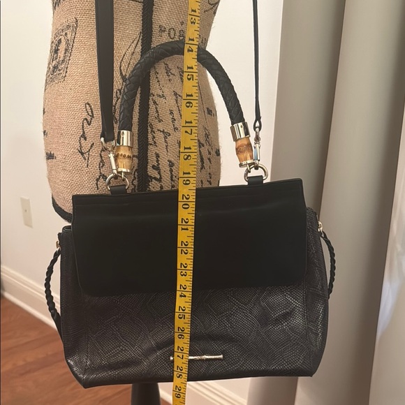 ELAINE TURNER Elegant Black Handbag Snakeskin - Picture 4 of 15